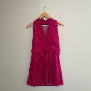 2/$10 Pink Polka Dot Women's Top